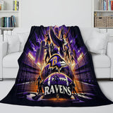 Charger l&#39;image dans la visionneuse de la galerie, Baltimore Ravens Blanket Flannel Fleece Throw Room Decoration