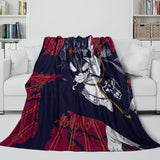 Carica l&#39;immagine nel visualizzatore Galleria, Black Clover Blanket Flannel Fleece Pattern Throw Room Decoration