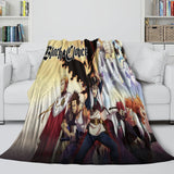 Carica l&#39;immagine nel visualizzatore Galleria, Black Clover Blanket Flannel Fleece Pattern Throw Room Decoration