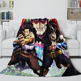 Carica l&#39;immagine nel visualizzatore Galleria, Black Clover Blanket Flannel Fleece Pattern Throw Room Decoration