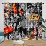 Carica l&#39;immagine nel visualizzatore Galleria, Black Clover Curtains Blackout Window Drapes