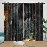 Carica l&#39;immagine nel visualizzatore Galleria, Black Myth Wukong Curtains Blackout Window Drapes Room Decoration