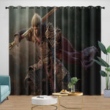 Carica l&#39;immagine nel visualizzatore Galleria, Black Myth Wukong Curtains Blackout Window Drapes Room Decoration