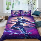 Carica l&#39;immagine nel visualizzatore Galleria, Blue Beetle Bedding Set Quilt Duvet Cover Without Filler