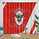 Laden Sie das Bild in den Galerie-Viewer, Brentford FC Curtains Blackout Window Drapes Room Decoration