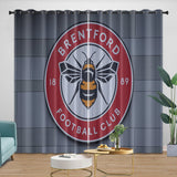 Laden Sie das Bild in den Galerie-Viewer, Brentford FC Curtains Blackout Window Drapes Room Decoration