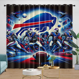 Load image into Gallery viewer, Buffalo Bills Curtains Blackout Window Drapes Room Decoration
