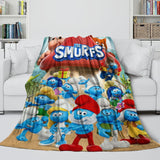 Load image into Gallery viewer, Cartoon Smurfs Blanket Flannel Throw Room Decoration