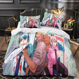 Carica l&#39;immagine nel visualizzatore Galleria, Chainsaw Man Bedding Set Quilt Duvet Cover Without Filler