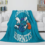 Charger l&#39;image dans la visionneuse de la galerie, Charlotte Hornets Blanket Flannel Fleece Throw Room Decoration