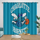 Laden Sie das Bild in den Galerie-Viewer, Charlotte Hornets Curtains Blackout Window Drapes Room Decoration