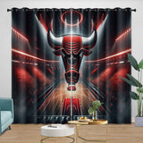 Load image into Gallery viewer, Chicago Bulls Curtains Blackout Window Drapes Room Decoration