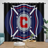 Load image into Gallery viewer, Chicago Fire Soccer Club Curtains Blackout Window Drapes Room Decoration