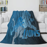 Charger l&#39;image dans la visionneuse de la galerie, Detroit Lions Blanket Flannel Fleece Throw Room Decoration