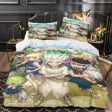 Carica l&#39;immagine nel visualizzatore Galleria, Dr Stone Hd Anime Bedding Set Duvet Cover Without Filler