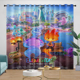 Laden Sie das Bild in den Galerie-Viewer, Elemental Curtains Blackout Window Drapes Room Decoration