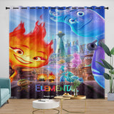 Load image into Gallery viewer, Elemental Curtains Blackout Window Drapes Room Decoration