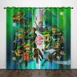 Load image into Gallery viewer, Game The Legend of Zelda Curtains Pattern Blackout Window Drapes