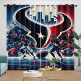 Carica l&#39;immagine nel visualizzatore Galleria, Houston Texans Curtains Blackout Window Drapes Room Decoration