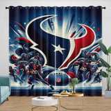 Carica l&#39;immagine nel visualizzatore Galleria, Houston Texans Curtains Blackout Window Drapes Room Decoration