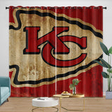 Carica l&#39;immagine nel visualizzatore Galleria, Kansas City Chiefs Curtains Blackout Window Drapes Room Decoration