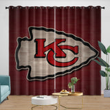 Charger l&#39;image dans la visionneuse de la galerie, Kansas City Chiefs Curtains Blackout Window Drapes Room Decoration