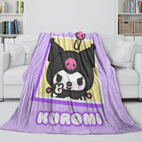 Charger l&#39;image dans la visionneuse de la galerie, Kuromi Blanket Flannel Fleece Pattern Throw Room Decoration