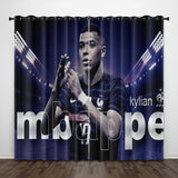 Load image into Gallery viewer, Kylian Mbappé Curtains Pattern Blackout Window Drapes
