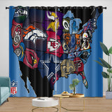 Charger l&#39;image dans la visionneuse de la galerie, Los Angeles Chargers Curtains Blackout Window Drapes Room Decoration