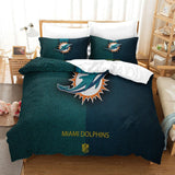 Laden Sie das Bild in den Galerie-Viewer, Miami Dolphins Bedding Set Duvet Cover Without Filler