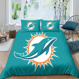 Laden Sie das Bild in den Galerie-Viewer, Miami Dolphins Bedding Set Duvet Cover Without Filler