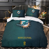 Laden Sie das Bild in den Galerie-Viewer, Miami Dolphins Bedding Set Duvet Cover Without Filler