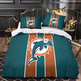 Laden Sie das Bild in den Galerie-Viewer, Miami Dolphins Bedding Set Duvet Cover Without Filler