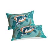 Laden Sie das Bild in den Galerie-Viewer, Miami Dolphins Bedding Set Duvet Cover Without Filler