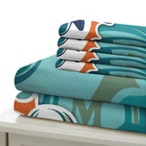 Laden Sie das Bild in den Galerie-Viewer, Miami Dolphins Bedding Set Duvet Cover Without Filler