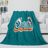 Laden Sie das Bild in den Galerie-Viewer, Miami Dolphins Blanket Flannel Fleece Throw Room Decoration