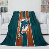 Laden Sie das Bild in den Galerie-Viewer, Miami Dolphins Blanket Flannel Fleece Throw Room Decoration