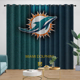 Charger l&#39;image dans la visionneuse de la galerie, Miami Dolphins Curtains Blackout Window Drapes Room Decoration