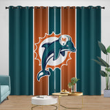 Load image into Gallery viewer, Miami Dolphins Curtains Blackout Window Drapes Room Decoration