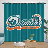 Carica l&#39;immagine nel visualizzatore Galleria, Miami Dolphins Curtains Blackout Window Drapes Room Decoration