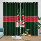 Charger l&#39;image dans la visionneuse de la galerie, Milwaukee Bucks Curtains Blackout Window Drapes Room Decoration