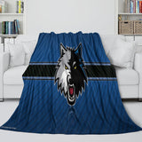 Charger l&#39;image dans la visionneuse de la galerie, Minnesota Timberwolves Blanket Flannel Fleece Throw Room Decoration