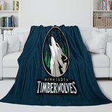 Charger l&#39;image dans la visionneuse de la galerie, Minnesota Timberwolves Blanket Flannel Fleece Throw Room Decoration