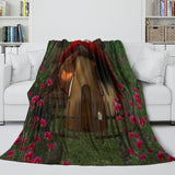 Load image into Gallery viewer, Mushroom House Blanket Flannel Throw Room Decoration