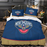 Charger l&#39;image dans la visionneuse de la galerie, New Orleans Pelicans Bedding Set Duvet Cover Without Filler