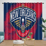 Carica l&#39;immagine nel visualizzatore Galleria, New Orleans Pelicans Curtains Blackout Window Drapes Room Decoration