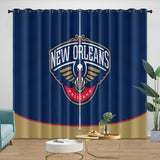 Carica l&#39;immagine nel visualizzatore Galleria, New Orleans Pelicans Curtains Blackout Window Drapes Room Decoration