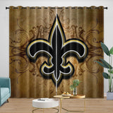 Carica l&#39;immagine nel visualizzatore Galleria, New Orleans Saints Curtains Blackout Window Drapes Room Decoration