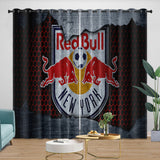 Charger l&#39;image dans la visionneuse de la galerie, New York Red Bulls Curtains Blackout Window Drapes Room Decoration