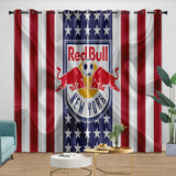 Charger l&#39;image dans la visionneuse de la galerie, New York Red Bulls Curtains Blackout Window Drapes Room Decoration